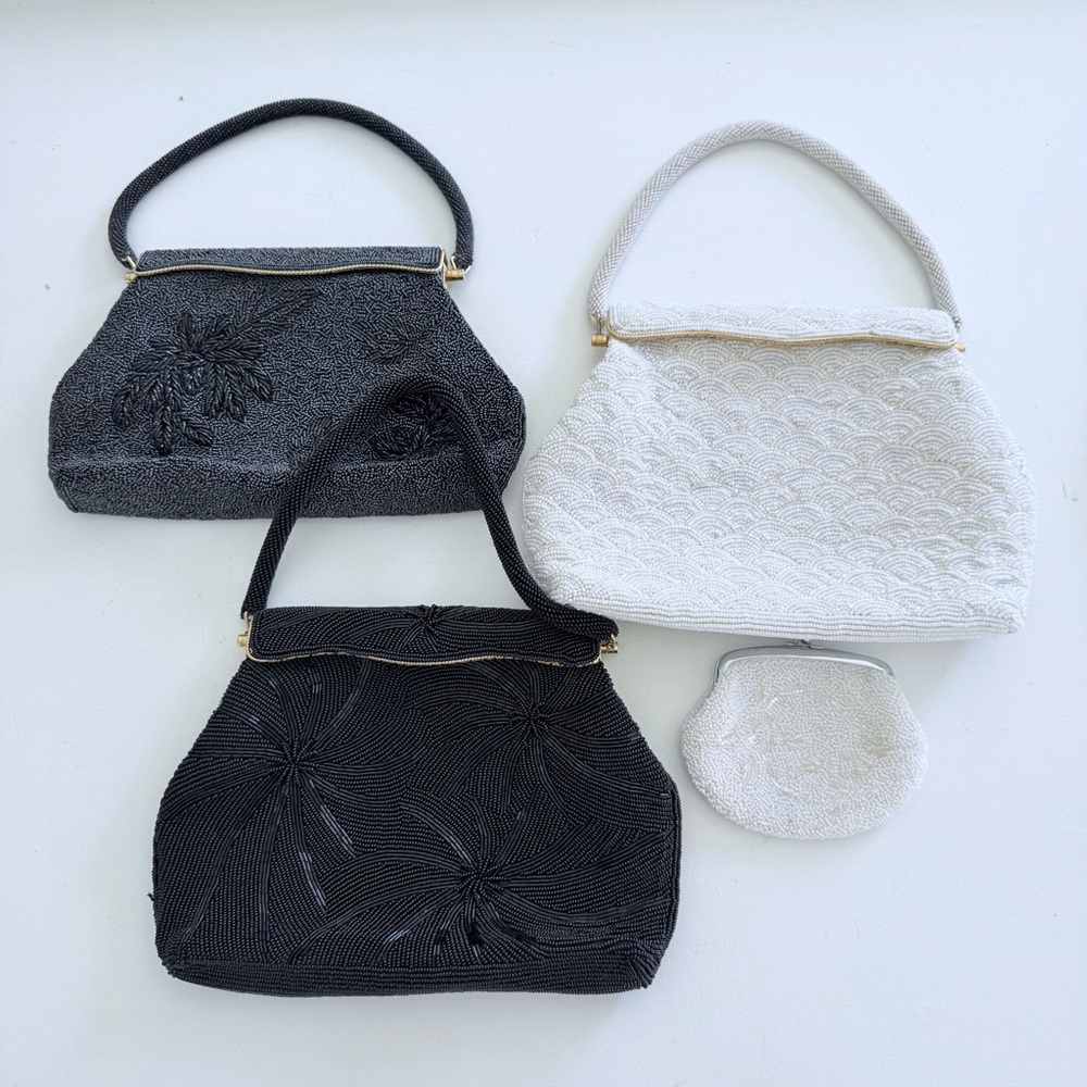 Lot of Beaded Handbags Vintage Hong Kong 1960s